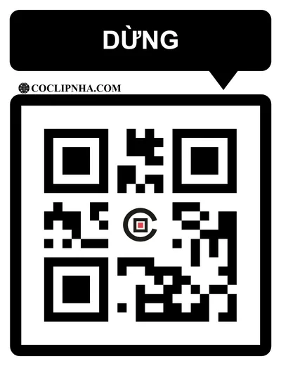 Mã QR chữ DỪNG — đưa vào khung hình là video đang quay được lưu lại
